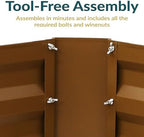 Sunnydaze Galvanized Raised Garden Bed, Rectangle, 4x2x1 ft, Brown - Image 5