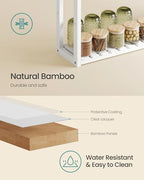 SONGMICS Bamboo Bathroom Shelf, 3-Tier Adjustable Plants Rack - Image 6