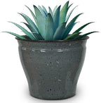 Headwind Riverside Collection – 8" Calcite Grey Glazed Decorative Plant Pots Indoor with Drainage & Outdoor - Modern Flower Pot Weather-Resistant Lightweight Planter by Robert Allen by Headwind