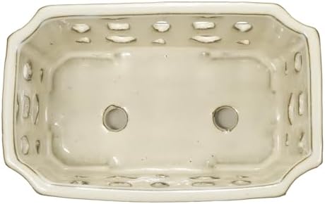 W&W Orchid Pot with Holes and Saucer for Repotting, Cream White, 9.7 Inch - Image 4