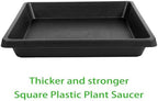 Square Plant Saucer 14 Inch 4 Pack, 6 8 10 12 13 16 18 20 Durable Plastic Plant Trays for Pots-Indoor Outdoor, Durable and Thicker Large Plant Drip Trays, Flower Planter Saucers for Potted Plants - Image 4