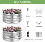 2 Pack 2x2x1ft Round Galvanized Raised Garden Bed Kits, Sliver - Image 7