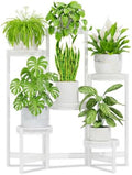 iDavosic.ly Plant Stand Indoor Outdoor, 6 Tier Iron Corner Shelf, White by iDavosicly