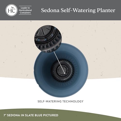 The HC Companies Sedona Self-Watering Planter Pot, 12 Inch, Clay, 2-Pack - Image 3