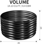 Land Guard 3×3×2ft Galvanized Raised Garden Bed Kit, Round Galvanized Planter Raised Garden Boxes Outdoor, Large Metal Raised Garden Beds for Vegetables, Grey - Image 2