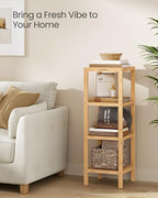 SONGMICS 4-Tier Bamboo Shelf, Freestanding Bathroom Storage Rack - Image 6