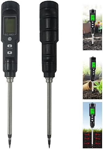 Soil Moisture Tester Meter Salinity Sunlight Plant Flower Acidity Temperature Measure Garden Sensor Test Garden Tool Hygrometer for Cigar-humidor Thermometer Indoor Humidity and Soil - Image 2