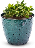 Headwind Ironstone Mandalay - 8" Spearmint Decorative Planter High-Gloss with Embossed Dotted Pattern & Durable Coated Finish – Lightweight Plant Pot Indoor & Outdoor Flower Pots Use by Robert Allen by Headwind