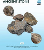 SubstrateSource Natural Aquarium Stones - Angular Dark Brown & Rust-Toned Decorative Rocks w/Layered Texture - Freshwater Aquascaping, Betta Fish Tank, Reptile Enclosure, Hermit Crab - Ancient, 5 LB - Image 5