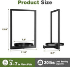 Hanging Planters for Indoor Plants - Aesthetic Photo Frame Style Wall Plant Holder - Metal Window Plant Shelves, Wall Plant Hanger for Lingving Room Home Gardening Wall Decor (4-Pack) - Image 6