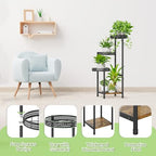 Oppro Plant Stand Indoor Outdoor, 4 Tier Metal Flower Pot Shelf Holder Clearance, Tall Corner Rack for Multiple Plants, Modern Organizer Display for Patio Orchid Office Porch Living Room Garden, Black - Image 4