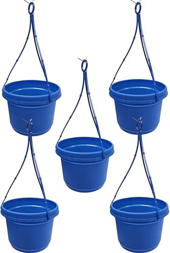 Sea Blue Hanging Flower Pots 5 Pack by AustinPlanter
