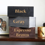 Etchey Personalized Wood Planter Box, Custom Wooden Flower Pot, Name Boxes, Pot, Brown - Image 4