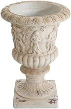 Christopher Knight Home Clara 27'' MGO Outdoor Planter, Mid-Century Modern Garden Urn, Floral Statue Design, Large Garden Pot, Flower Urn with Drainage Hole for Backyard Home, Antique White - Image 6