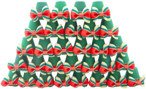 Mini Terracotta Pots – Small Clay Flower Pots for Succulents, Cactus, DIY Crafts, Fairy Garden, Miniatures, School Projects, Mini Planters - Set of 30 (Bow Accent, 1.2 Inch) by Unknown