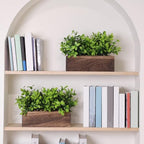 Lyrow 4 Pack 11.4 '' Artificial Eucalyptus Plants Faux Plants, Brown - Image 6