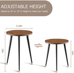 KINNARY Plant Stand Indoor, Mid Century Wood Plant Stand Plant Table for Flower Pots, Heavy Duty Metal Tall Plant Holder, Modern Home Decor Small Round Side End Table (11.8"x16") - Image 3