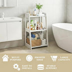 3-Tier Bathroom Ladder Shelf Freestanding, 15.7" W x 27.6" H - Image 5