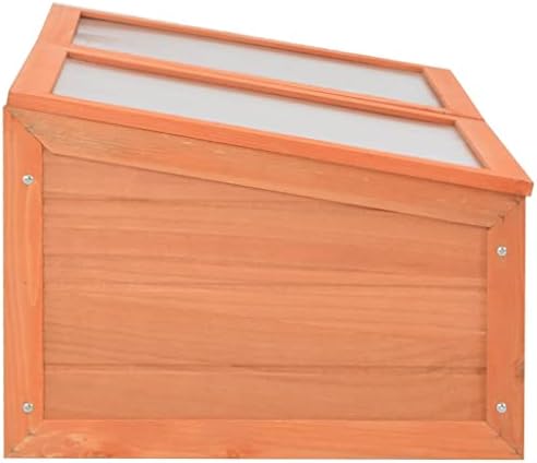 Wooden Garden Portable Greenhouse Sturdy Cold Frame Raised Plants Bed Protection with 2 PC Boards and Openable Top Door Raised Flower Planter Box 39.4"x19.7"x13.4" - Image 5