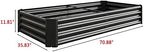 Galvanized Raised Garden Bed, Garden Box Outdoor, 6X3X1 FT, Black - Image 6