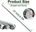 Garden Stakes 57 Inch, Approx 5ft Metal Plant Stakes for Gardening and Farm, 57" Plastic Coated Plant Support for Tomato, Cucumber, Bean, Flower, Potted and More Climbing Plants - Image 2