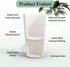 24" Tall Planters for Outdoor Plants with Insert, Set of 2 White - Image 5
