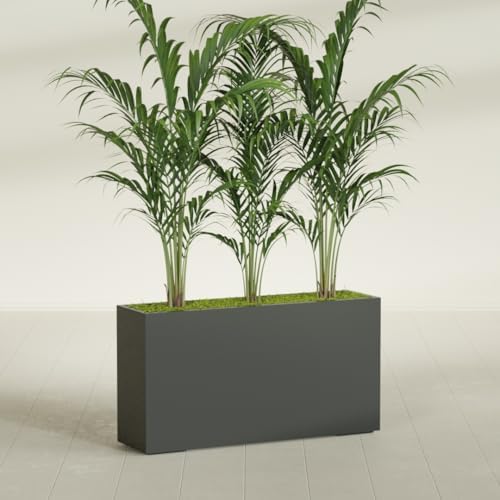 Greenline Alice Tall Rectangular Fiberglass Planter, Outdoor Planter Box - Image 4
