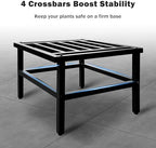 Metal Heavy Duty Plant Stand Indoor Outdoor,18 Inch Large Plant Stands Riser,Tall Wrought Iron Pedestal Holders for Flower Pot,Outside Rust-Proof Black Flower Display Shelf for Patio,1-Pack - Image 5