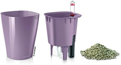 Lechuza 14955 Mini Deltini Self-Watering Garden Planter, Pastel Violet High Gloss - Image 2