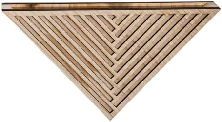 Triangle Wall Planter for Dry Plants, Hollow Out Geometric Wooden Wall Decor, Natural Wood Creative Home Decor Display Shelf for Flower Arrangements, Living Room, Entryway, Balcony by Unknown
