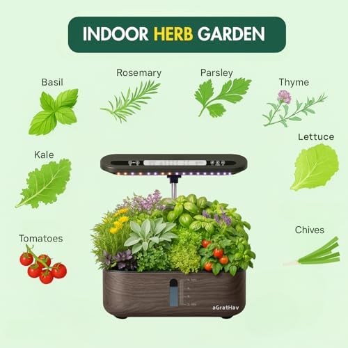 Hydroponics Growing System Kit, Indoor Herb Garden, 14 Pods Upgraded LCD Display, LED Grow Light Quiet Smart Water Pump Automatic Timer, Hydroponic Planter for Home Kitchen Office (Black) - Image 4
