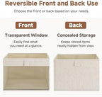 StorageWorks Closet Organizer Bins with Clear Window, Beige, 12.75x12.75x9 - Image 5