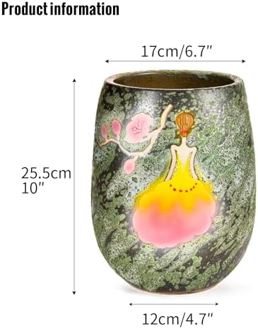 Sungmor 10.6 Inch Hand Painted Ceramic Succulent Plant Pot - Dark Green - Image 3