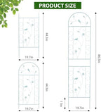 2 Pack 86.5" x 19.7" Metal Garden Trellis for Climbing Plants, Green - Image 3