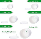 D'vine Dev 10-Pack Plastic Pots with Saucers, 4-6 in, White, 74-R-A - Image 5
