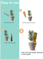 vensovo Terracotta Self Watering Spikes - 24 Pcs Potted Plant Watering Devices Vacation Self-Watering Stakes for Outdoor, Indoor Plants, Wine Bottle - Image 3