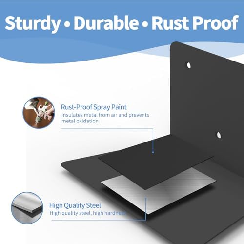 FENTEC 6 Pack Black Invisible Floating Bookshelves for Wall Mounted - Image 6