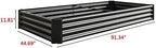 Galvanized Raised Garden Bed, Garden Box Outdoor, 8X4X1 FT, Black - Image 7