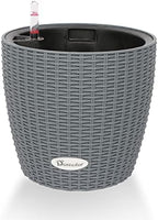 Dexceder 9x8 Self Watering Planter (Deep Gray Rattan) by Dexceder