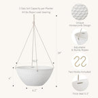 LA JOLIE MUSE Large Hanging Planters for Outdoor Plants, Set of 2 13.2 Inch - Image 2