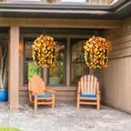 IINQCMY Artificial Flowers Fall Hanging Baskets Outdoors UV Resistant - Image 3