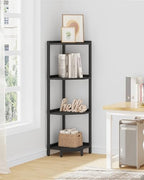 Hzuaneri Corner Shelf Stand 4-Tier Corner Bookshelf Storage Standing Shelf - Image 7