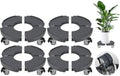 ToLanbbt 2P Plant Caddy Stand with 360° Wheels Adjustable 15-22 Inch Rolling Plant Stand Heavy Duty Large Plant Cart Dolly with Casters 440lbs Capacity for Large Planter, Garden Pot, Flower Pot, Gray by ToLanbbt