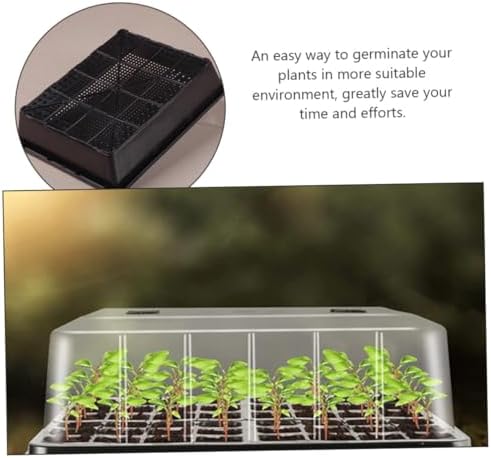 Levemolo 1 Set Reusable Plastic Plant Tray with Humidity Dome Nursery Starter Tray for Seedling Germination for Gardening for Flowers Fruits and Vegetables - Image 3