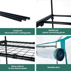 4 Tier mini Indoor Greenhouse Upgraded with Shelf Clips,27"x19"x62" Greenhouse for Indoors&greenhouses for Outdoors with PVC Cover and Roll-Up Zipper Door - Image 5
