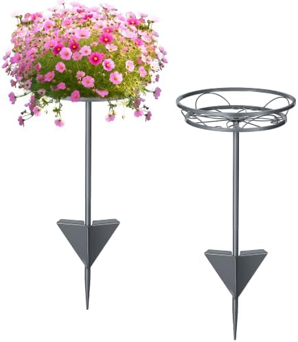 Tellingyou 2 Pack Adjustable Outdoor Flower Pot Stand, Plant Stands(Grey) by Tellingyou