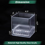 D'vine Dev 6-Pack Acrylic Herb Planter Pots, 4 in, Clear, 76-Y-D-1 - Image 2