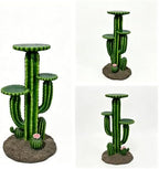 32" Resin Saguaro Cactus Plant Stand w/3 Shelves Outdoor Garden Decor Rack - Image 3