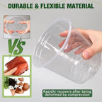 10 Inch Clear Nursery Pots with Drainage Holes and Saucers, 5 Pack Large Clear Pots for Plants Variety Pack, Seedling Pots for Succulents, Herbs, Flowers, Vegetables - Image 3