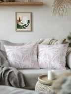 Throw Pillows 18x18 Set of 2, Tropical Palm Tree Waterproof Outdoor Pillow Covers with Insert, Vintage Lavender Exotic Botanical Plants Decorative Pillowcase Cushion for Patio, Garden, Couch - Image 3